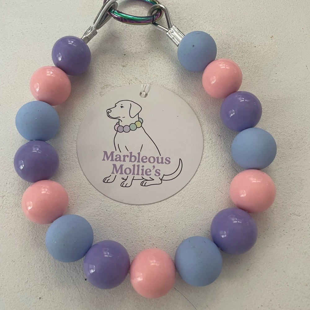 Pastel Beaded Dog Necklace